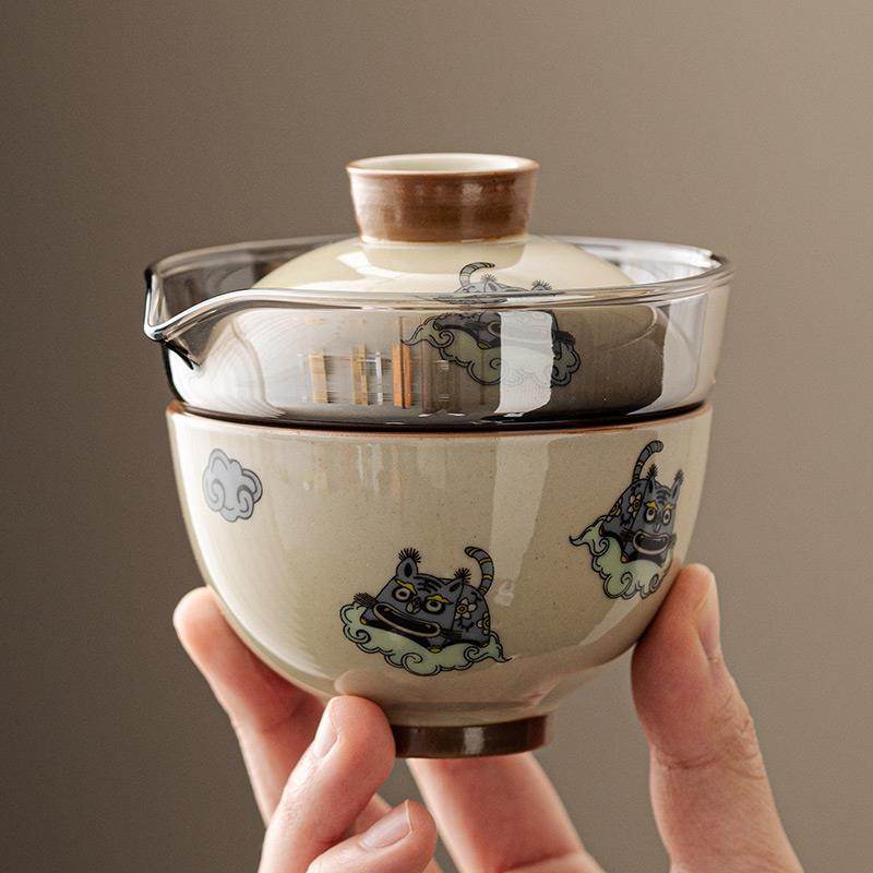 如虎添翼玻璃旅行茶具套装单人户外随身便携式陶瓷快客杯一壶一杯,鲜花速递/花卉仿真/绿植园艺,割草机/草坪机,淘宝优惠券,粉丝福利购,淘宝优惠卷