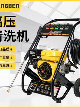 LingbenA款铝泵高压汽油清洗机 170bar自吸冷水清洗除油洗车机