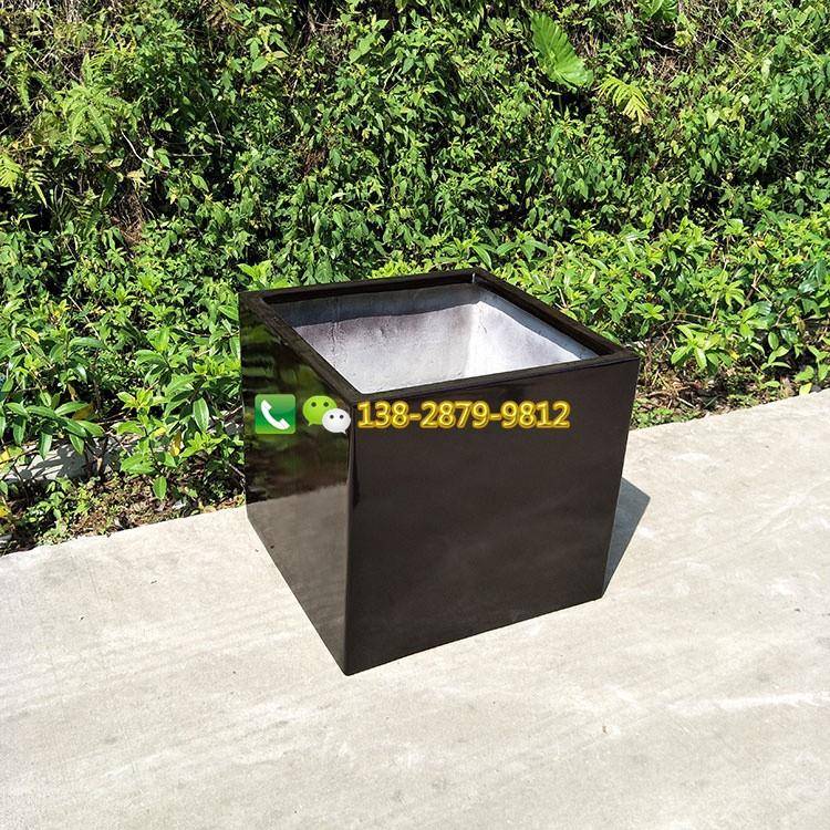 户外玻璃钢花盆雕塑广场街道玻璃钢方形花箱园林种植玻璃钢花钵