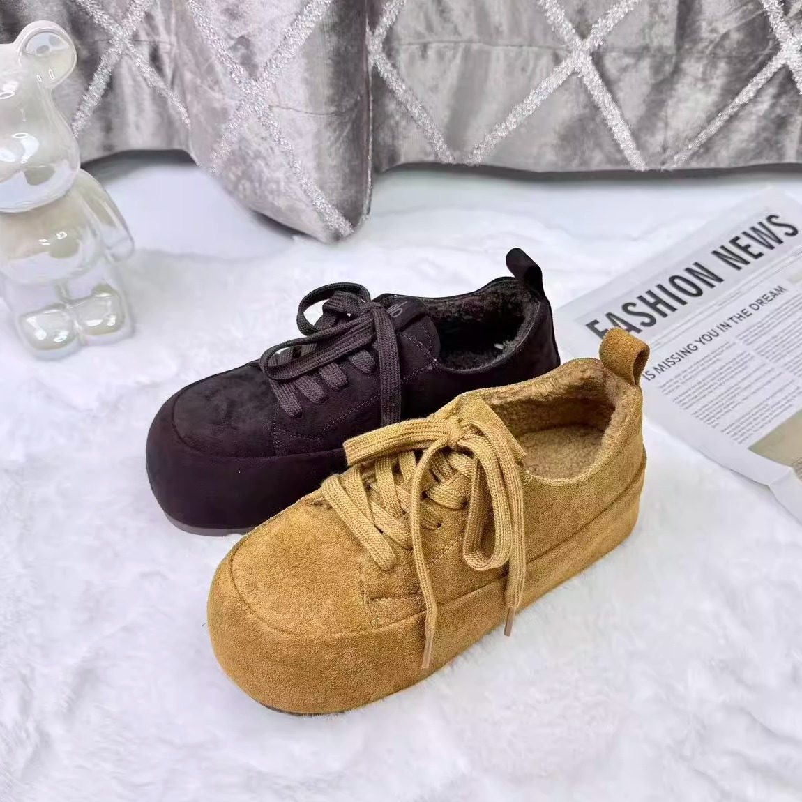 复古勃肯鞋女平底系带休闲板鞋2025秋季新款百搭软底轻便棉鞋,女鞋,勃肯鞋/软木鞋,淘宝优惠券,粉丝福利购,淘宝优惠卷