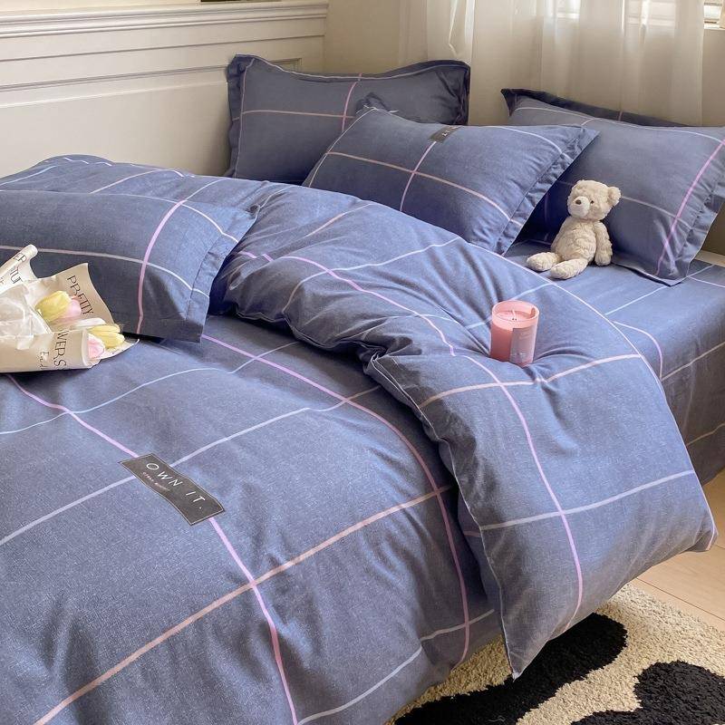 新款加厚磨毛四件套 植物阳绒学生宿舍三件套床上用品床单被套
