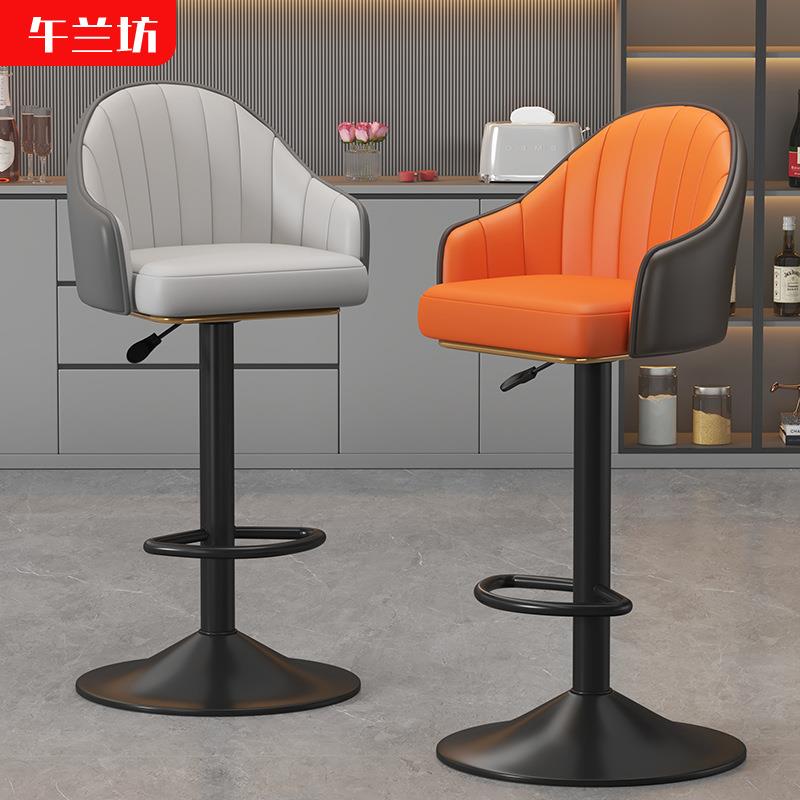 轻奢吧台椅升降旋转美甲椅家用前台坐椅收银台酒吧KTV高脚吧凳椅
