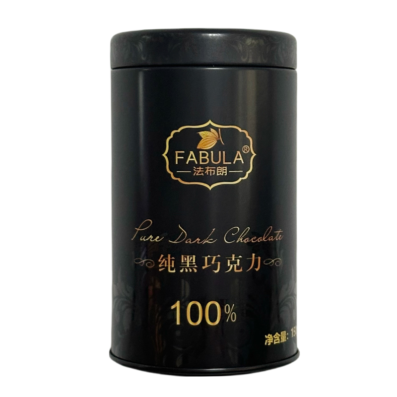 【2罐】法布朗纯黑巧克力罐装100%无蔗糖可可脂超苦生酮健身零食