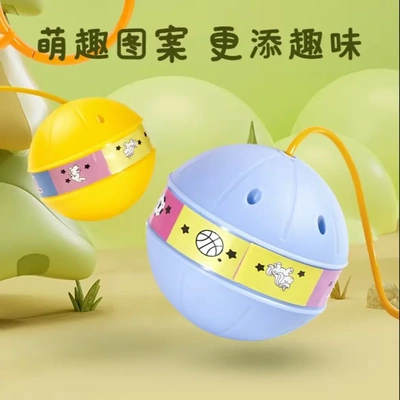 儿童创意玩具带灯发光跳跳球甩脚蹦蹦球平衡感统训练运动科学YL