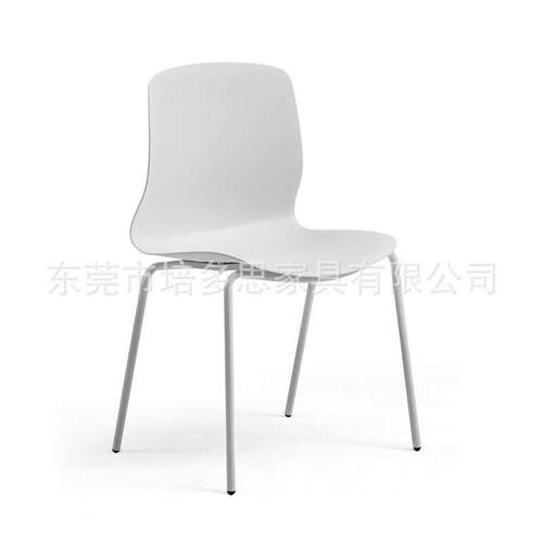 加厚塑钢椅彩色靠背椅四脚滑轮椅带写字板培训椅开会椅食堂餐厅椅
