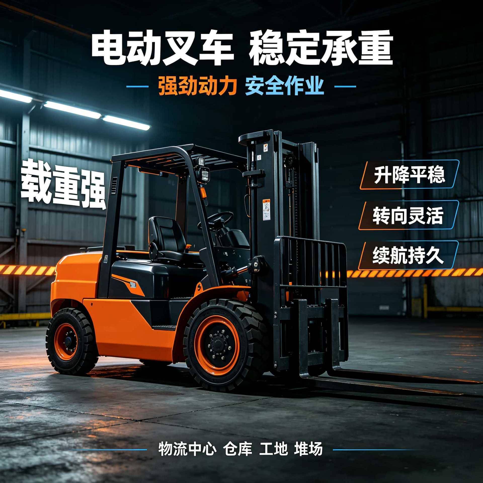 电动叉车吨全新仓储搬运车2吨液压堆车全自动四轮升降搬运车