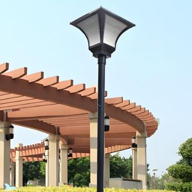 庭院灯头太阳能庭院灯户外灯花园别墅小区道路高杆3米室外路灯