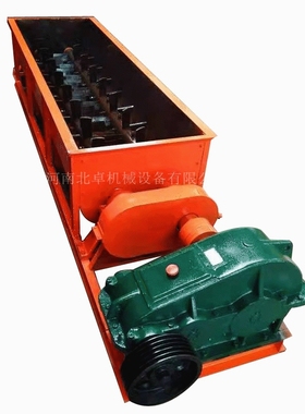 连续式强制双轴搅拌机 泥料螺旋双轴搅拌机 粉体加湿双轴搅拌机