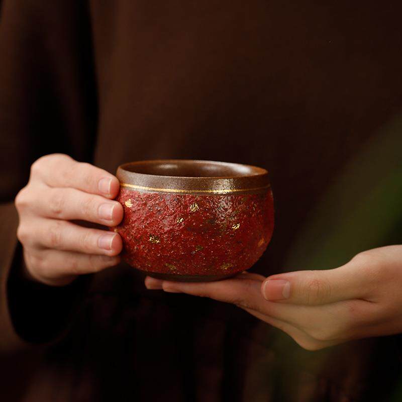 素缘分茶杯男个人专用款岩矿德化品茗主人杯茶道茶碗泡茶室手工