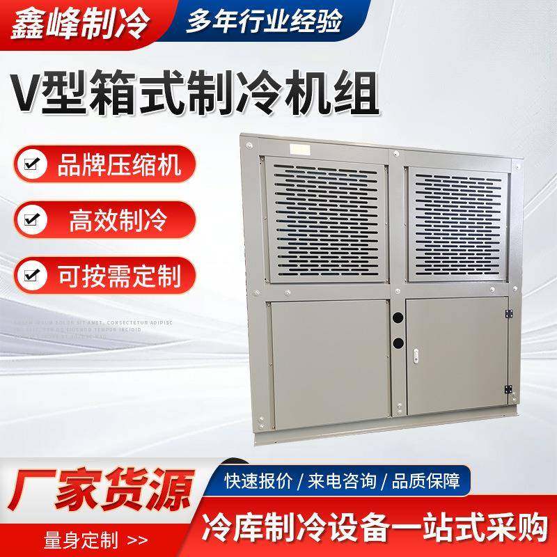 可设计节能高效工业商用冷冻设备大功率活塞压缩机V型箱式制冷机