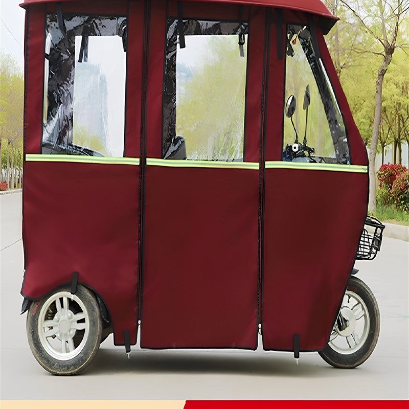 电动汽车篷新型加k厚封闭透明篷布分离皮革耐磨,耐用,易于安装和