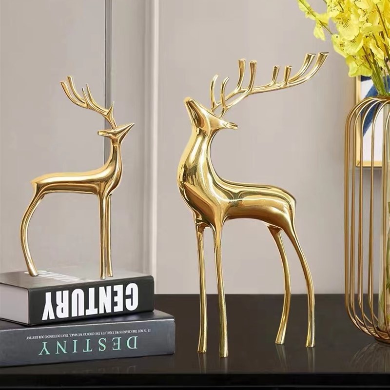 纯铜鹿轻奢家具摆件F 创意客厅家居装饰