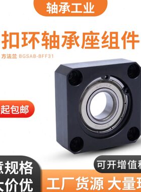 轴承座组件方法兰带座轴承带扣环单轴承固定座BGSAB6204ZZ BFF31
