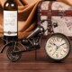 复古坐钟 摩托车座钟静音创意客厅台钟钟表 复古时钟座钟 仿古欧式