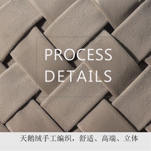 现代简约奶咖色编制格子抱枕轻A奢奶油风客厅沙发样板间靠垫套靠