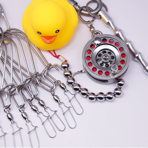 银珠渔轮活鱼扣鱼路亚锁鱼器扣鱼器钢穿鱼串鱼工具路亚垂钓专用