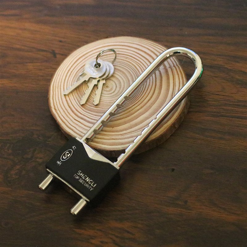 u形防水防锈加长挂锁长柄锁头yu型长鼻锁具家用衣柜把手锁大门锁