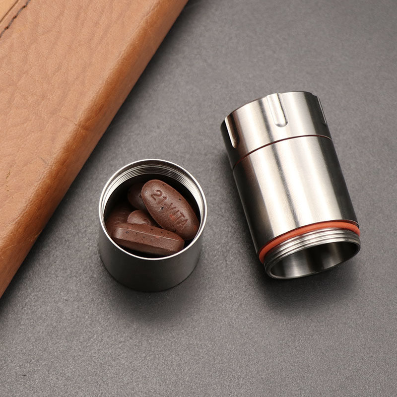 纯钛多层分格药盒一周大容量密封防水便携式药盒组合随身保健药瓶,收纳整理,药盒,淘宝优惠券,粉丝福利购,淘宝优惠卷