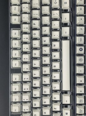 英文极简白高度125z键小全套字体加粗白色键帽