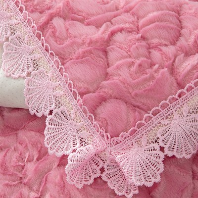 冬季时尚玫瑰绒沙发垫加厚毛绒盖布防滑坐垫子皮沙发巾套罩冬天款