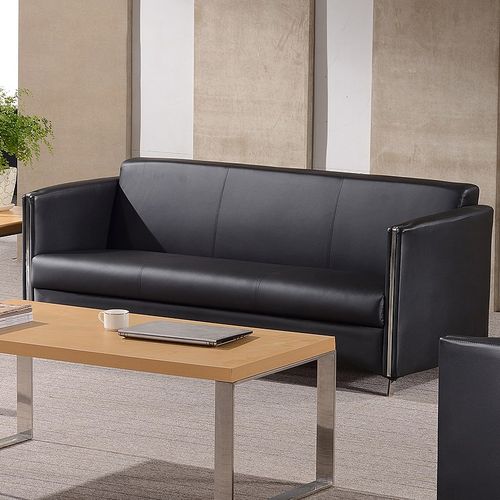 办公家具新款商务办公室接待会客办公沙发茶几组合现代简约三人位