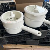 电煮锅宿舍学生小电锅多功能一体小型家用电热锅煮面小白锅