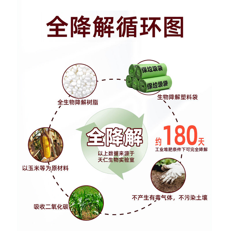 全生物降解环保背心手提式大号厨余加厚家用商用垃圾袋可降解厂家