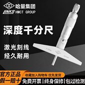 100mm0.01成量青海圆头孔深测量螺旋测微器 哈量深度千分尺0