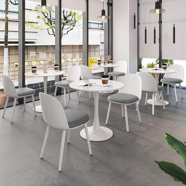 轻奢岩板洽谈桌椅组合接待会客休闲郁金香圆桌小茶几一桌四椅商用,住宅家具,岩板餐桌,淘宝优惠券,粉丝福利购,淘宝优惠卷