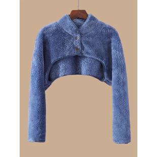 手臂保暖护套护手臂上臂肩袖老人家睡觉冬季防寒珊瑚绒袖套全胳膊