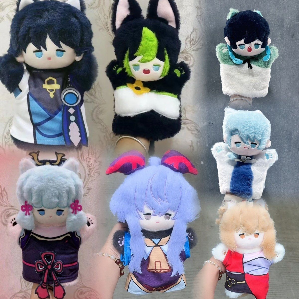 原创同人棉花娃娃手偶周边流浪者提纳里温迪神里绫人绫华雷电指偶