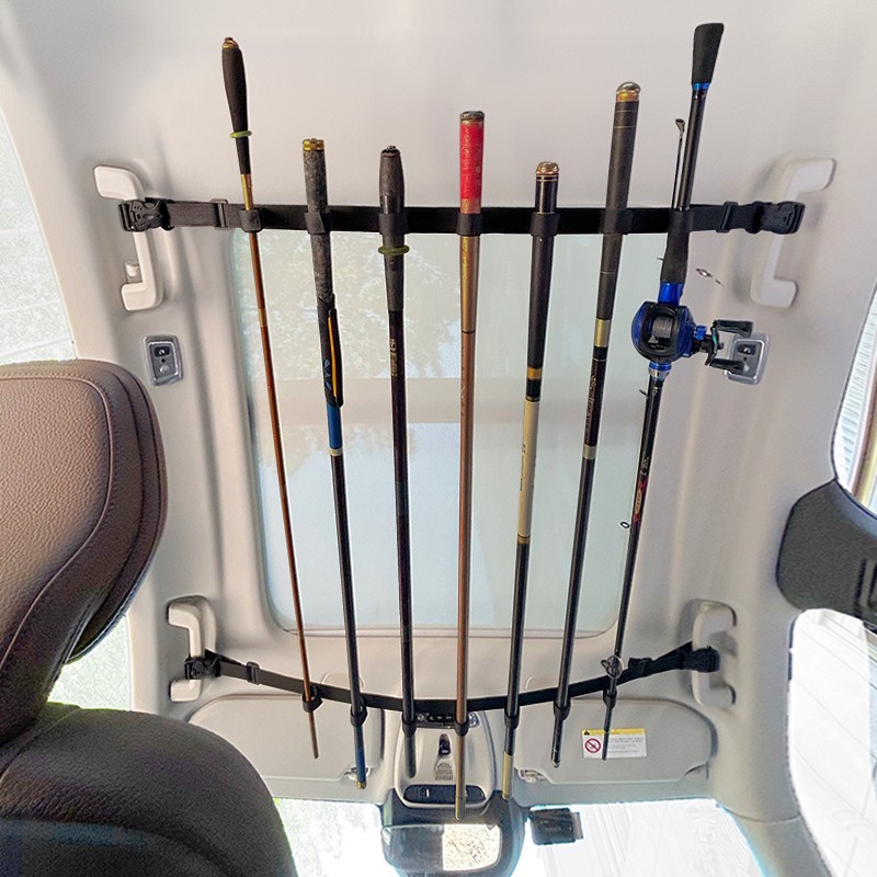 车内顶车载鱼竿架车内挂鱼竿固定架独节竿路亚杆鱼竿架车顶鱼竿架