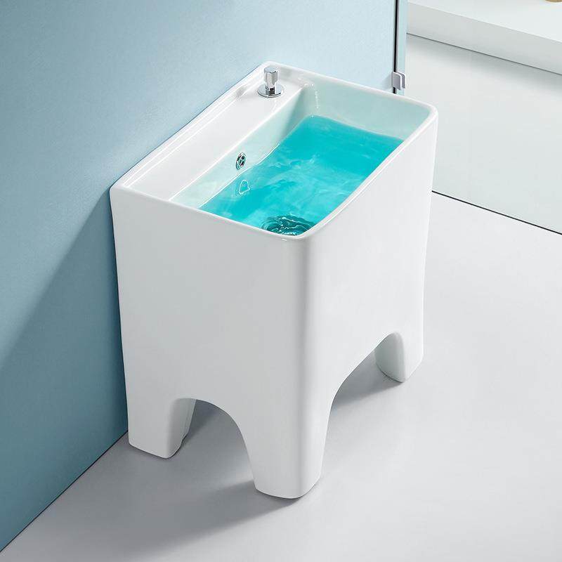 四脚加高长方拖把池家用卫生间阳台拖布池拖地盆落地式高脚墩布池,电子元器件市场,其它元器件,淘宝优惠券,粉丝福利购,淘宝优惠卷