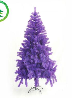 寸杰精品圣诞树pvc紫色加密豪华圣诞树防火普通圣诞树直销