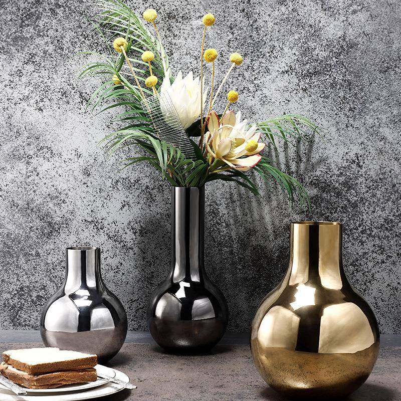 梵茜北欧轻奢风高档镜面不锈钢花瓶家居样板房设计师装饰摆件,清洗/食品/商业设备,风口/风叶/风机配件,淘宝优惠券,粉丝福利购,淘宝优惠卷