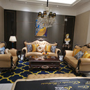 欧式 大小户型简欧轻奢实木家具 真皮沙发别墅奢华123组合客厅美式