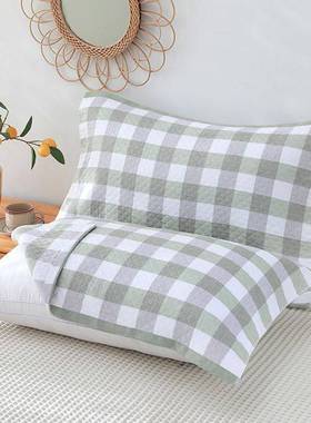 纯棉枕巾枕巾纯棉一对装枕头垫巾2023新款夏季男生全棉纱布52x78c