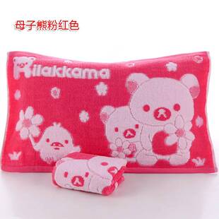 中号枕巾纯棉一对装 正品全棉柔软吸汗加厚卡通儿童小枕巾40*60cm