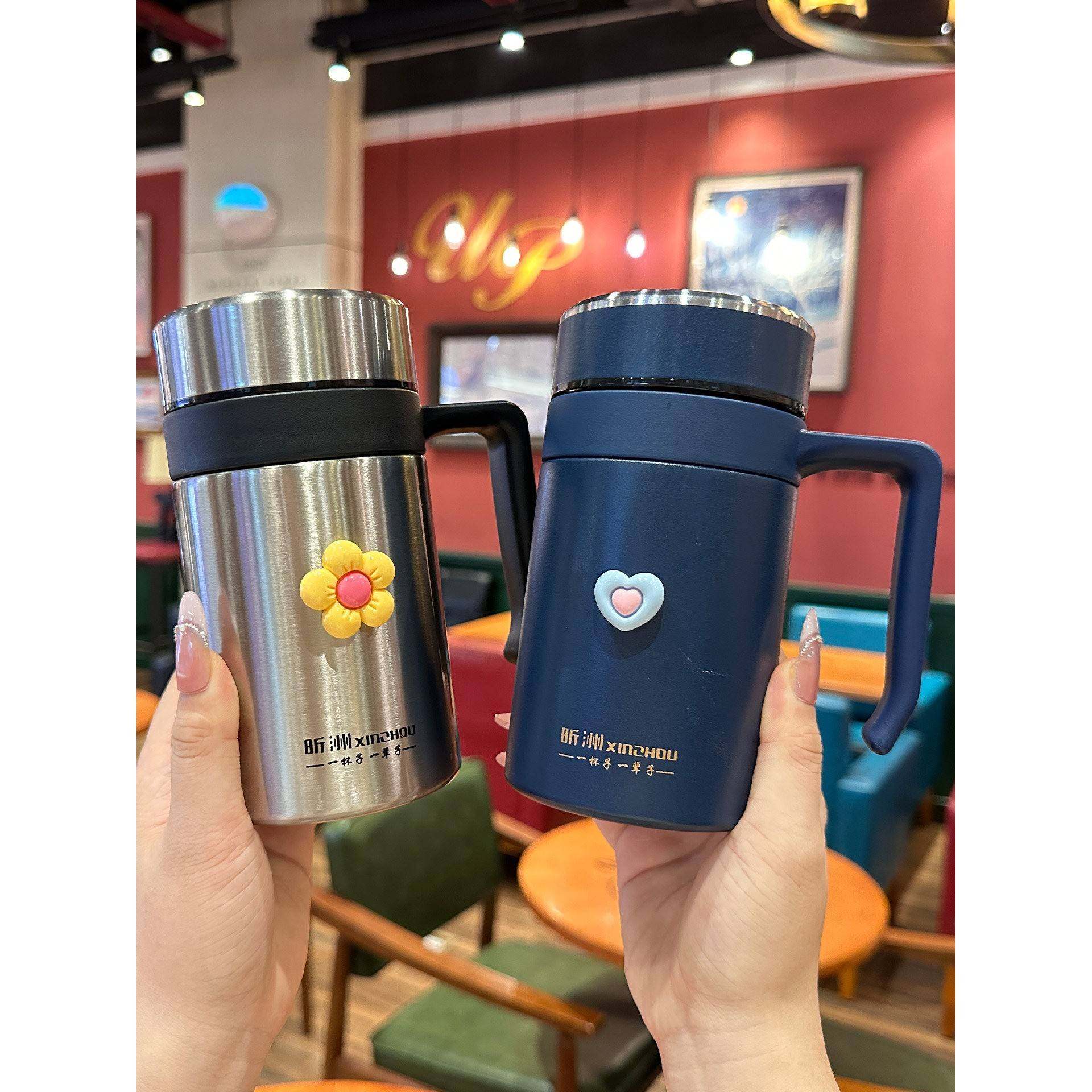 大容量商务保温杯男款办公室带手柄滤网泡茶水杯女新款2025高颜值,餐饮具,保冷/保温杯,淘宝优惠券,粉丝福利购,淘宝优惠卷