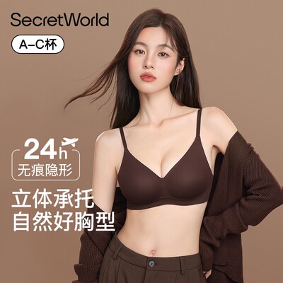Secret World无痕内衣女小胸聚拢收副乳防下垂软支撑无钢圈文胸罩