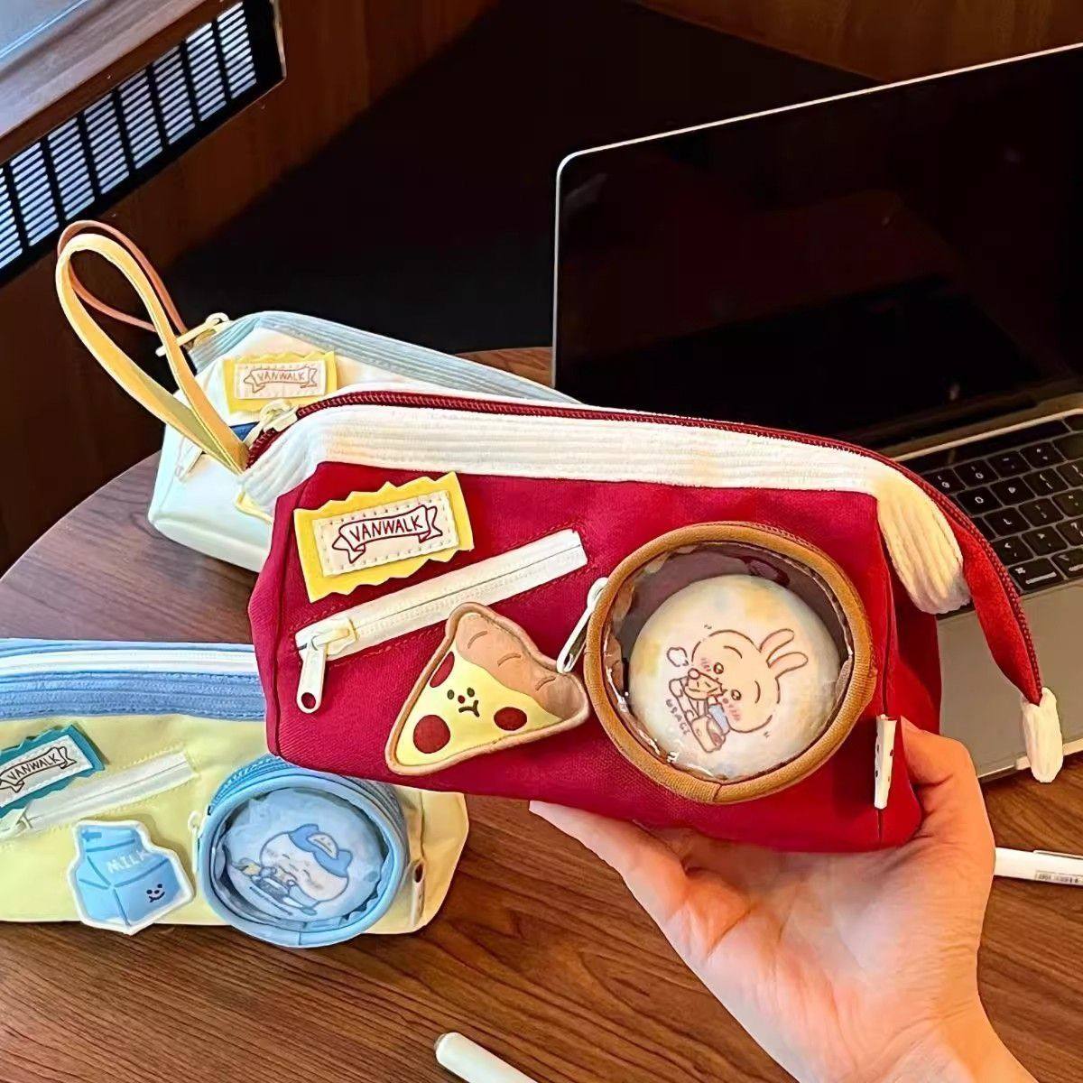 可爱食物痛包笔袋高颜值大容量ins风初高中学生文具铅笔盒收纳袋,文具电教/文化用品/商务用品,笔袋,淘宝优惠券,粉丝福利购,淘宝优惠卷