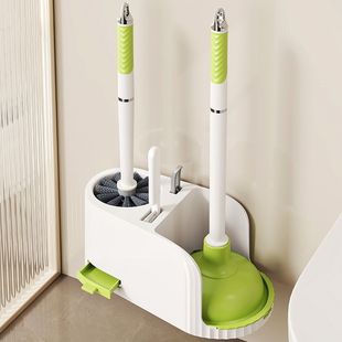 马桶刷皮搋子套装2025新款五合一下水管堵塞厕所疏通器皮吸置物架