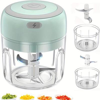 Mini Electric Meat Grinder Garlic Chopper Set 100ML 250ML