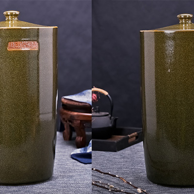 景德镇陶瓷米缸米桶茶叶末油缸水缸20斤30斤50斤100斤装防虫防潮