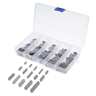 厂家 140pcs盒装 平行销方键 3/4/5/6mm 两头圆型平键销半圆