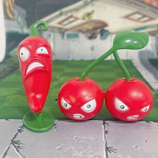 植物大战僵尸玩具桑葚爆破手樱桃豌豆寒冰三重射手蓝莓宝石商石榴