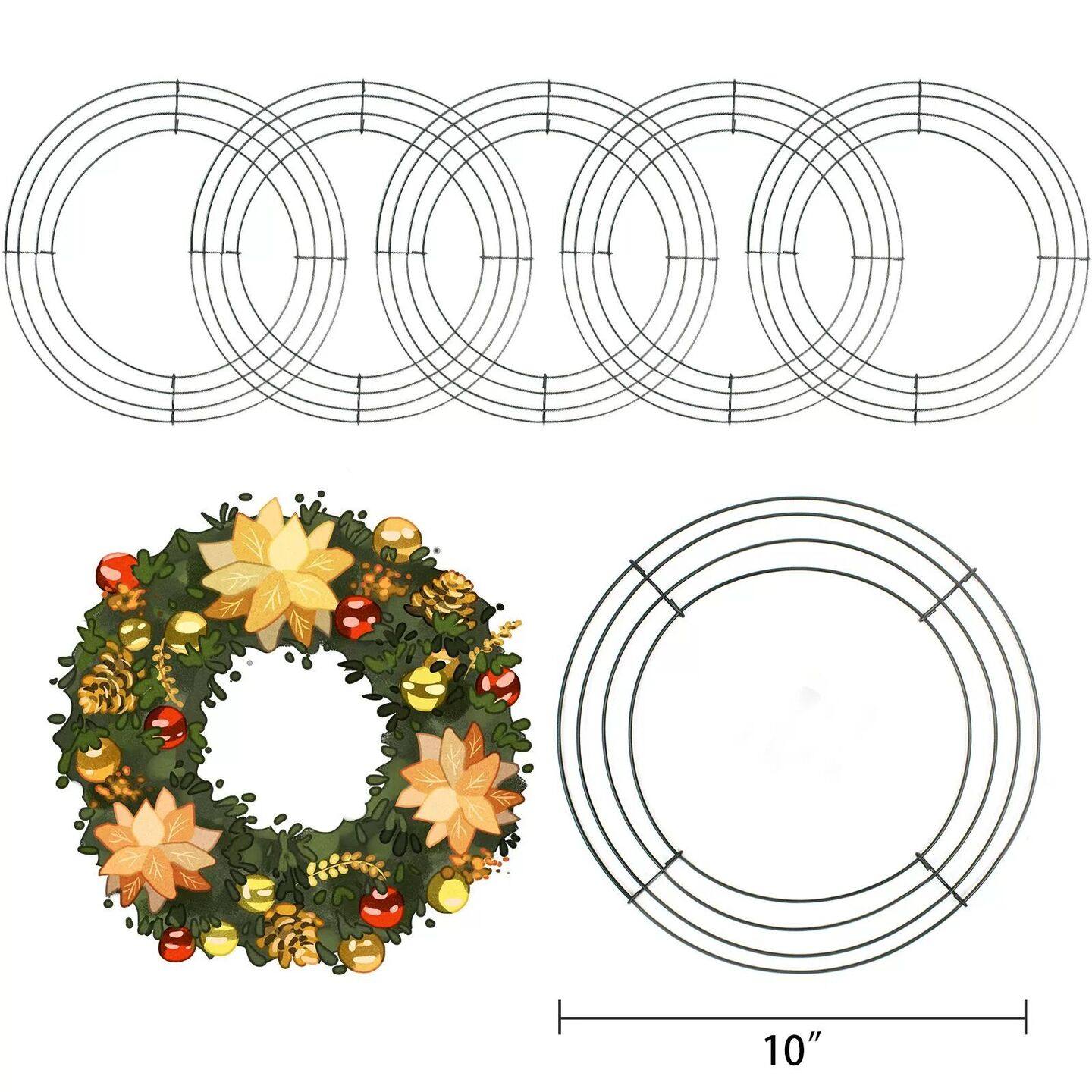 25cm Wire  Metal Wreath Frame for Holloween Christma New Yea