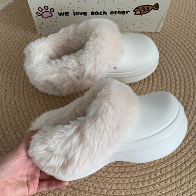 适用厨师鞋勃肯鞋洞洞鞋毛绒内胆冬季保暖加绒加厚毛绒可拆卸鞋套