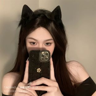 手作猫娘原创猫耳头饰发箍cos仿真立体兽耳KC可爱毛绒耳朵lolita