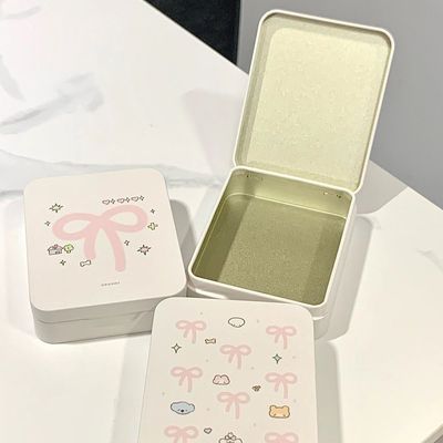 糖盒随身携带粉色糖果小铁盒ins风小盒子可爱翻盖桌面收纳盒手链